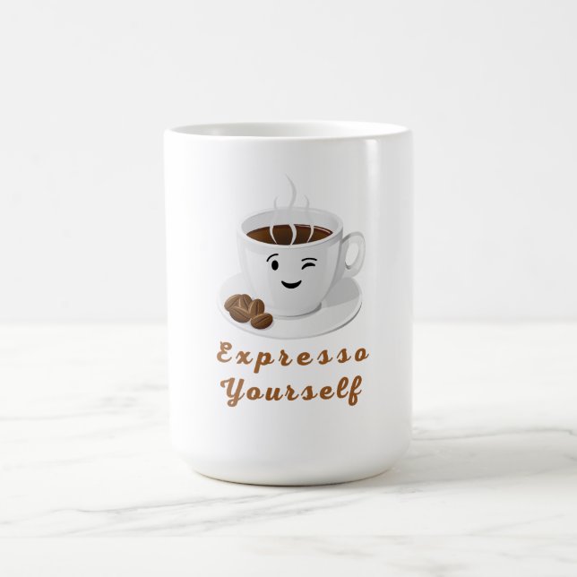 Mug Expresso Yourself – Funny Smiling Coffee Tee (Centre)
