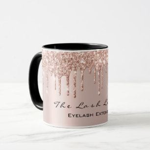 Mug Eyelash Drivers Beauty Studio Rose GoldSpark Parti