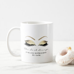 Mug Eyelash Extension Beauty Studio Gold Parties scint