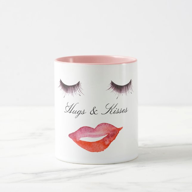 Mug Eyelashes and Lips    (Centre)