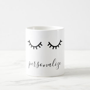 Mug Eyelashes noirs et blancs