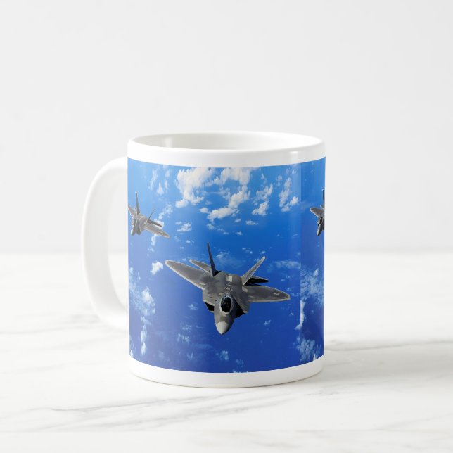Mug F-22 Raptor コーヒーマグカップ (Devant gauche)