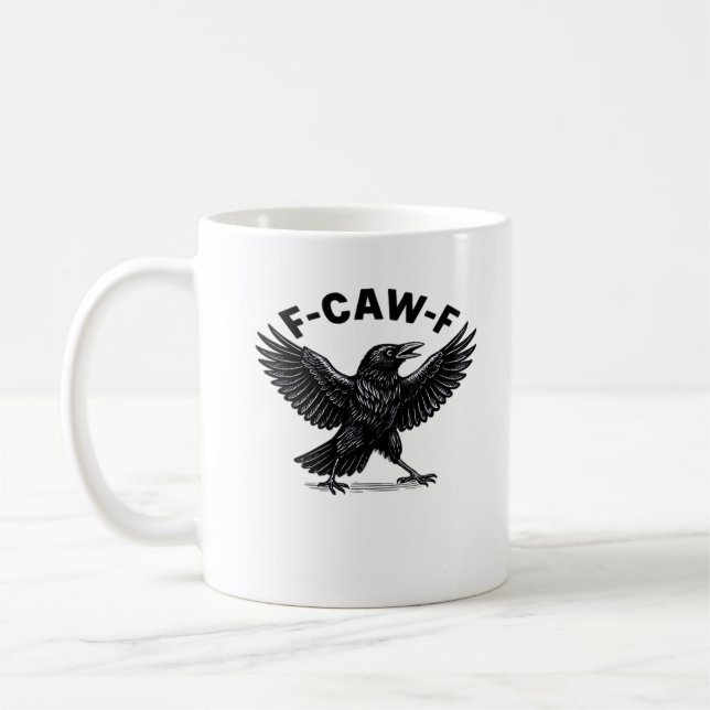 Mug F-Caw-F Bird Lover’s Humorous Pun Stickers Essenti (Gauche)