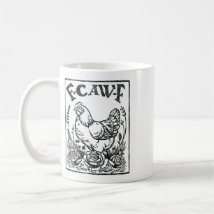 Mug F-caw-f drôle de jeu de mots de sarcasme de poulet