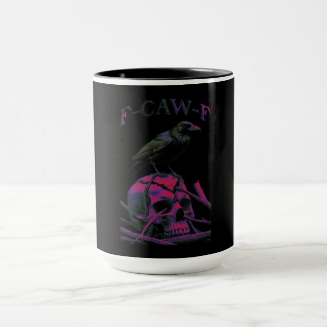 Mug F-Caw-F Funny Black Crow Bird (Centre)