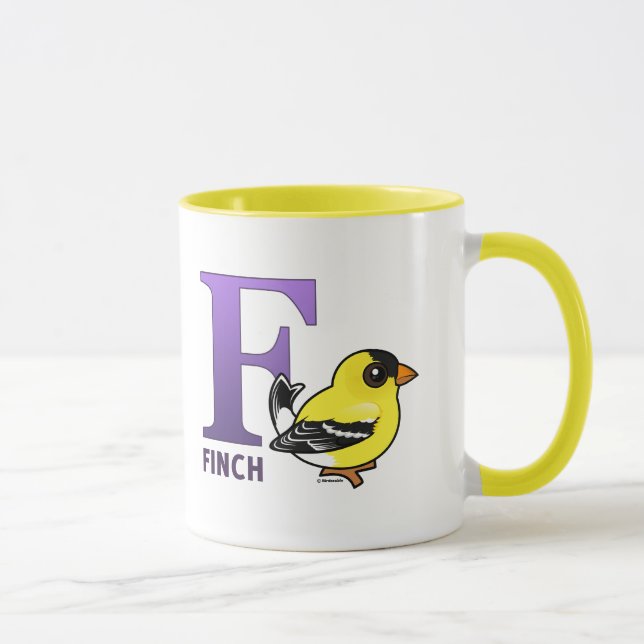 Mug F est pour Finch (Droite)