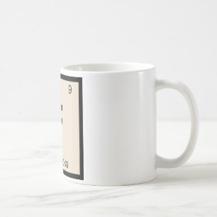 Mug F - Symbole de Tableau périodique de chimie de
