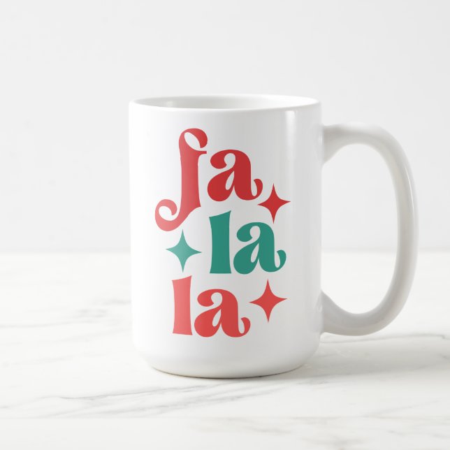 Mug Fa La La - Festive vacances Typographie Design (Droite)