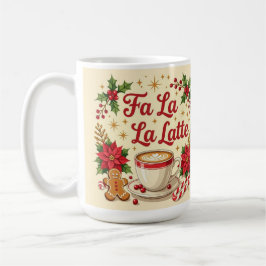 Mug Fa la la latte gingermen cookies