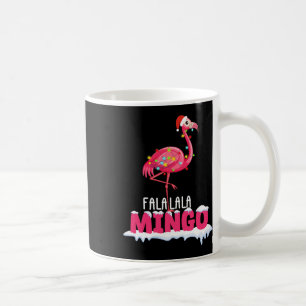 Mug Fa La La Mingo Flamant Rose Noël Chapeau Rouge Mig