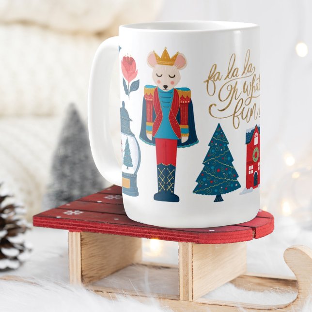 Mug Fa La Oh What Fun Christmas Nutcracker Caractères (Créateur téléchargé)