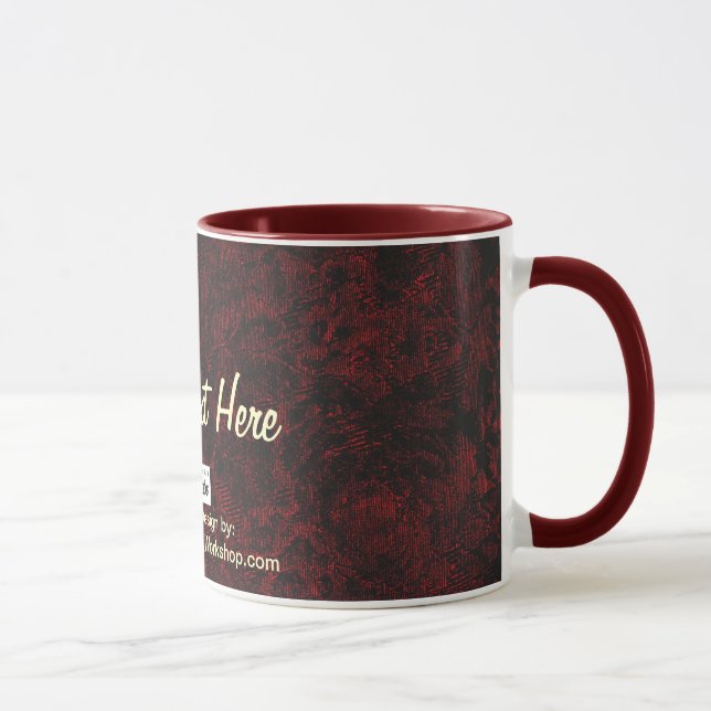Mug Fabric, votre texte ici (Droite)