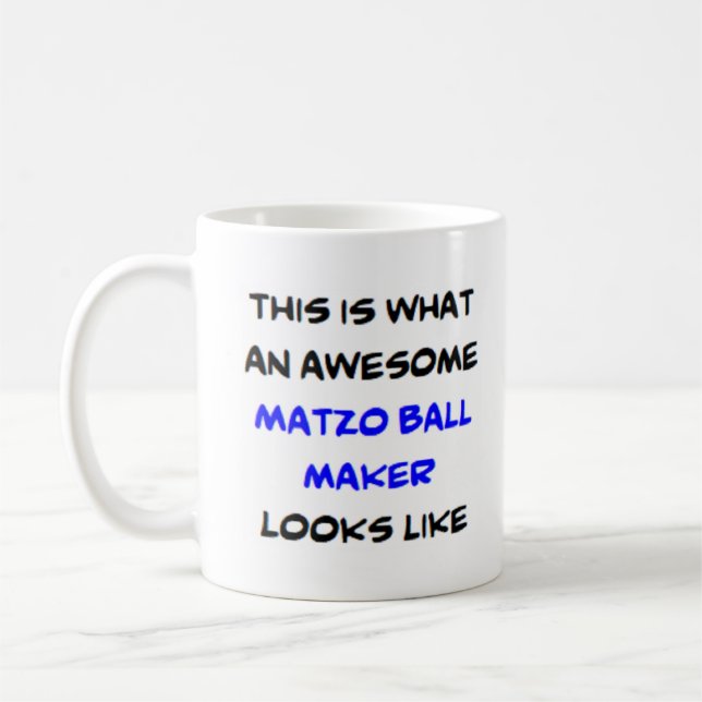 Mug fabricant de boules matzo, génial (Gauche)