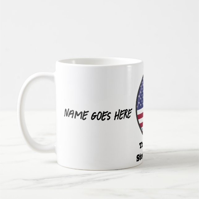 Mug Fabriqué aux Etats-Unis - The Buck Stops Here! (Gauche)