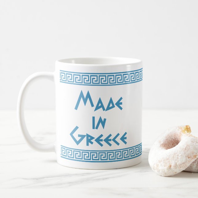Mug Fabriqué en Grèce (vertical) avec bordure mince (Avec donut)
