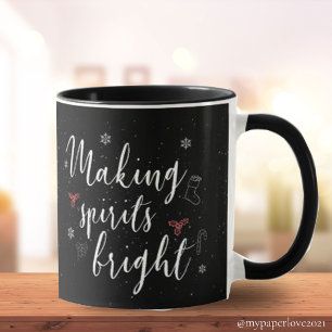 Mug Fabriquer des esprits brillants Noir Blanc mignon 