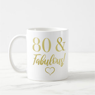 Mug Fabuleux 80e anniversaire (or)