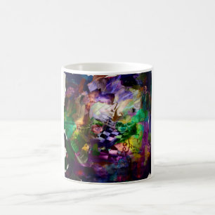 Mug Face Abstraite avec symboles