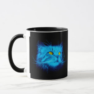 Mug Face de chat bleu