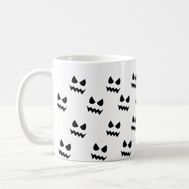 Mug Face de fantôme du Citrouille d'Halloween (Gauche)