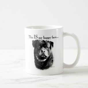 Mug Face joyeux de Rottweiler