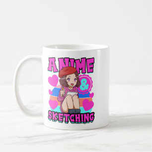 Mug Facilement distrait par l'anime et l'esquisse kawa