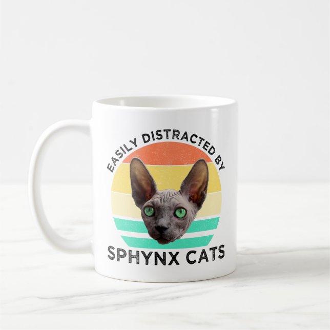 Mug Facilement Distrait Par Les Chats Sphynx (Gauche)
