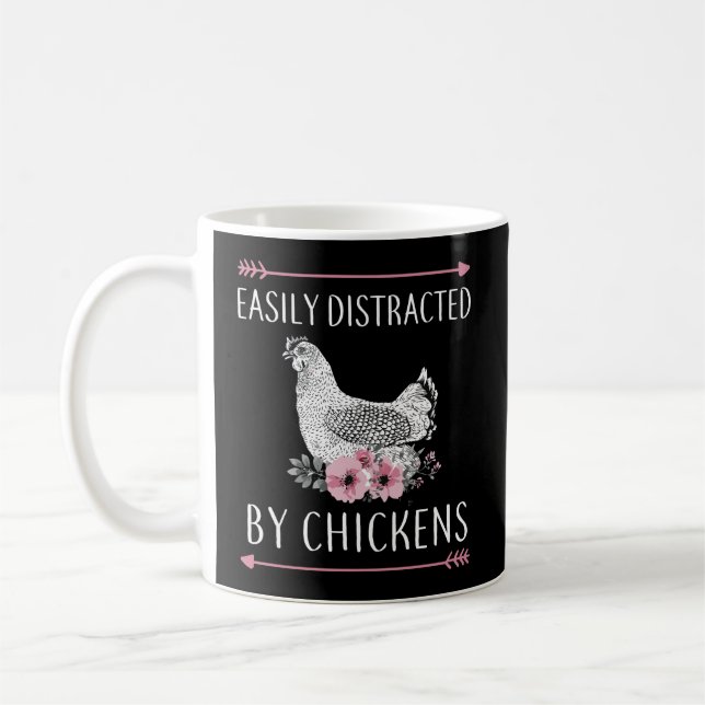 Mug Facilement Distrait Par Les Dons De Poulet Pour Le (Gauche)