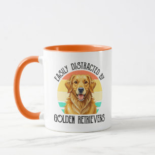 Mug Facilement Distrait Par Les Golden Retrievers