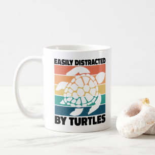 Mug Facilement distrait par les tortues drôle amphibie