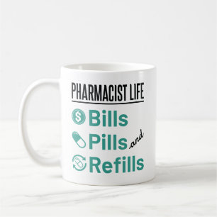Mug Facturation à vie du pharmacien pilules et recharg