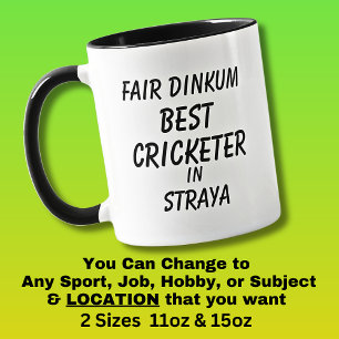 Mug Fair Dinkum MEILLEUR CRICKETER à Straya