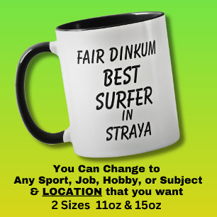Mug Fair Dinkum MEILLEUR SURFER à Straya