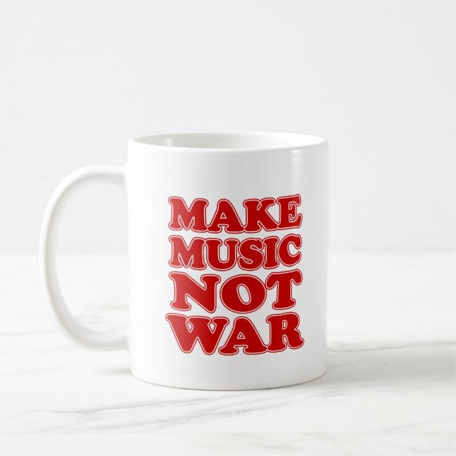 Mug Faire de la musique pas de la musique Cool de guer (Gauche)