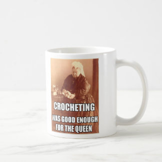 Mug Faire du crochet : Assez bon pour la reine