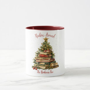 Mug Faire la fête autour de l'arbre de Noël du livre