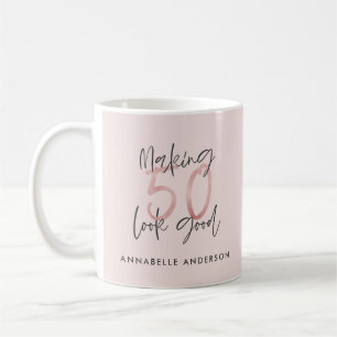 Mug Faire paraître 50 belles parties scintillant rose