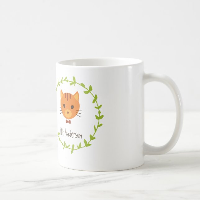 Mug Faire-part de mariage rustique de chats de la forê (Droite)