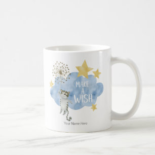 Mug Faire un vœu Citation Chat Étoile Nuage Nourrisson