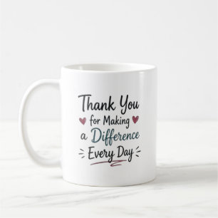 Mug Faire une différence chaque jour Personnalisé