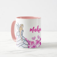 Fairy Princess Pink Hearts Illustration de mode