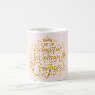 Mug Fais-toi entendre, belle femme de Dieu Rose