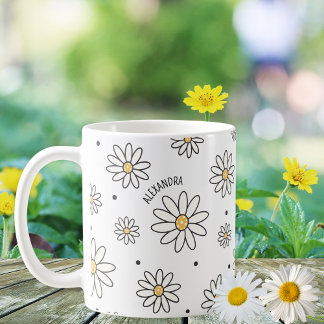 Mug Faisceaux et points adorables Nom personnalisé