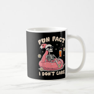 Mug Fait amusant Je m'en fiche Squelette sarcastique É