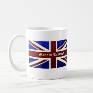 Mug Fait dans le drapeau métallique de l'Angleterre