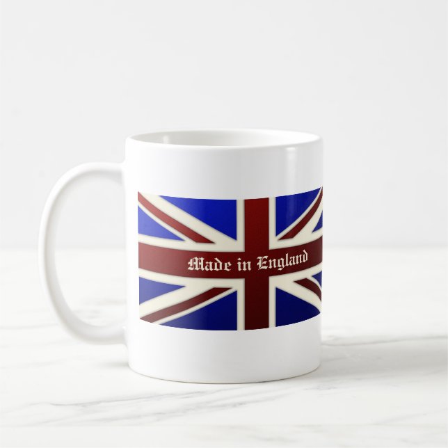 Mug Fait dans le drapeau métallique de l'Angleterre (Gauche)