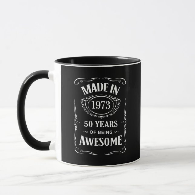 Mug Fait en 1973 50 ans d'être génial anniversaire 202 (Gauche)