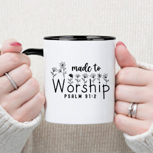 Mug Fait Pour Adorer La Bible Verse Christian Coffee M