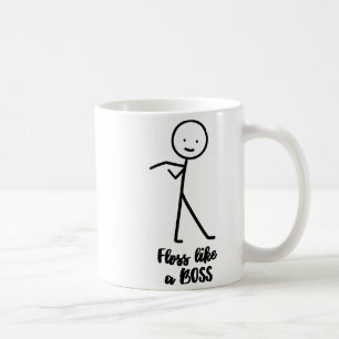Mug Faites le Floss Comme un Patron Figurine Stickman
