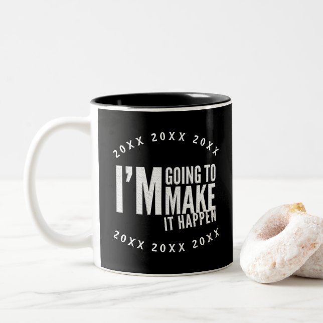 Mug Faites-le passer Citation Motivation Inspiration 2 (Avec donut)